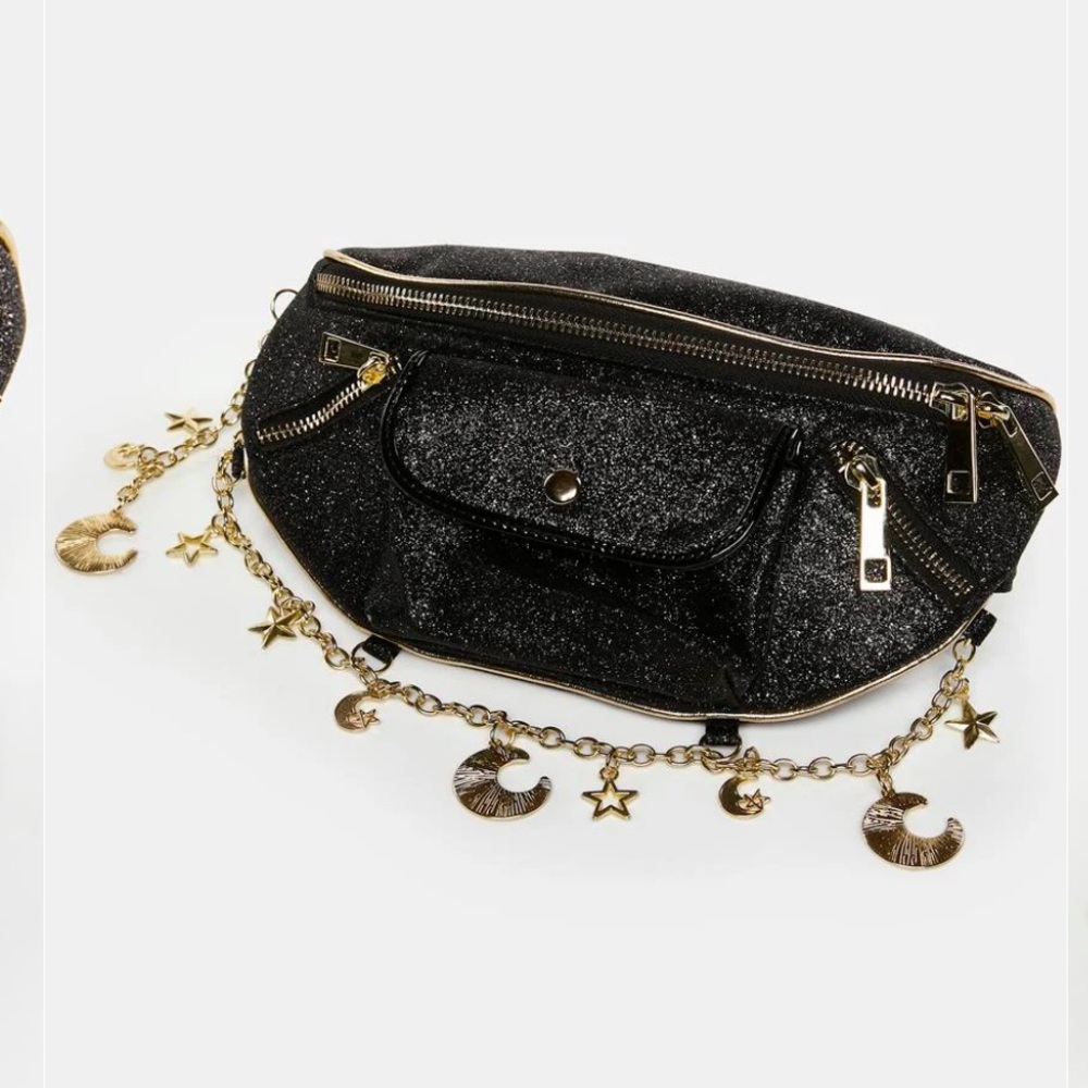 Dolls Kill|Club Exx- Midnight Solstice Glitter Belt Bag Fanny Pack nwot•Sold Out